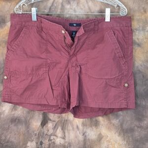 GAP Utility Shorts Red Brick Ruby Pockets 4" inseam mid rise Size 10